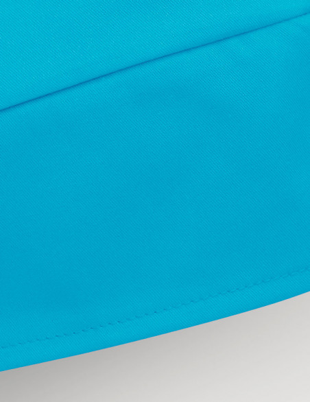 Calot chirurgien couleur Bleu océan- Forme Bandana - Vue de détail - Marque Belissa
