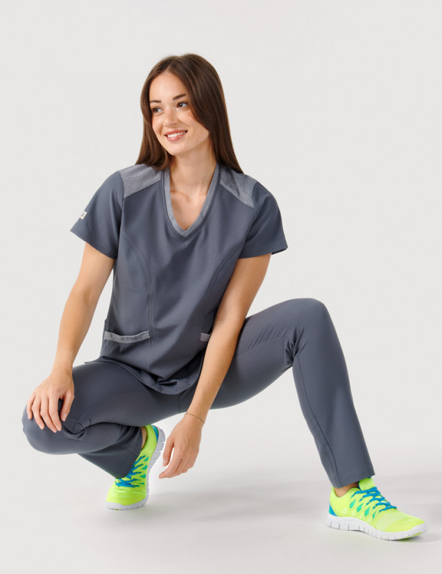 Tunique médicale pour femme couleur carbone - Marque Fit for Work by Belissa - Medical sportswear Tunique médicale pour femme couleur carbone - Marque Fit for Work by Belissa - Medical sportswear