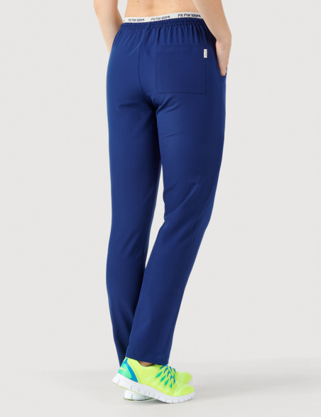 Pantalon médical femme - couleur marine - vue de dos - Marque Fit for Work by Belissa - Collection Medical sportswear