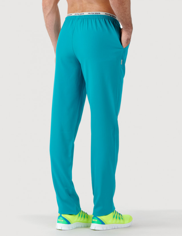 Pantalon médical turquoise - Vue de dos - Marque Fit for Work by Belissa - Medical sportswear