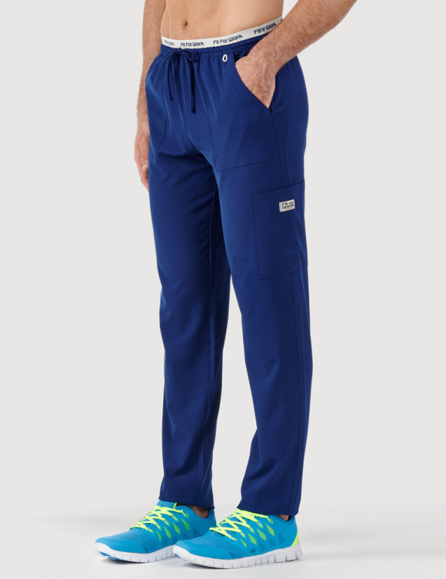 Pantalon médical marine - Vue de face - Marque Fit for Work by Belissa - Medical sportswear