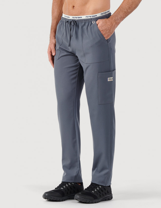 Pantalon médical carbone - Vue de face - Marque Fit for Work by Belissa - Medical sportswear