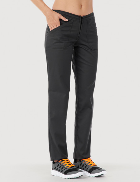 Pantalon médical femme, Luna by Belissa,  couleur ardoise, vue de 3/4 face