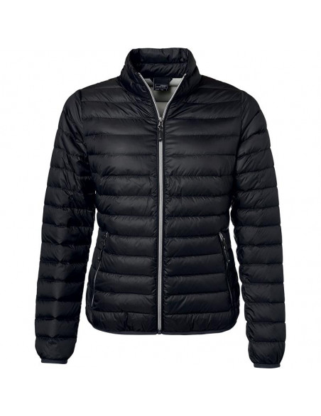 Veste matelassée couleur noir - modèle femme - vue de face