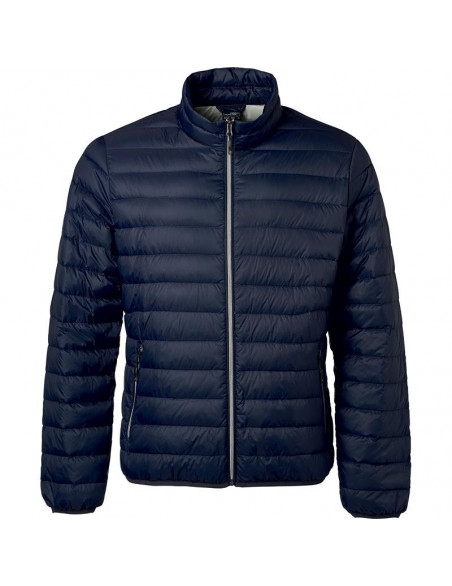 Veste matelassée doudoune couleur marine. Vue ghost de face