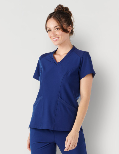 Tunique médicale couleur kaki col en V - Marque Fit for Work by Belissa - Medical sportswear 2