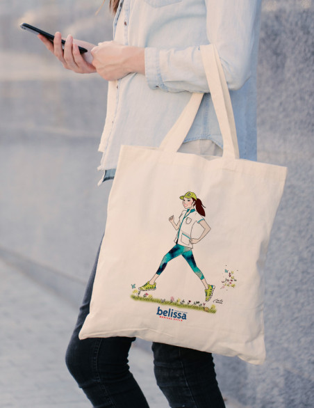 Tote bag Belissa Happy Running porté au bras