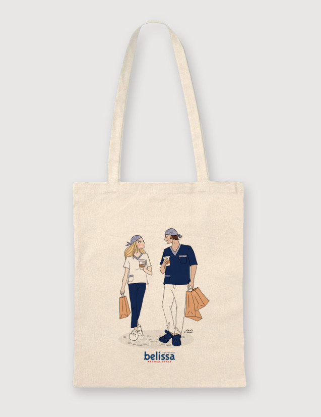 Tote bag Belissa Couple shopping Tote bag Belissa Couple shopping