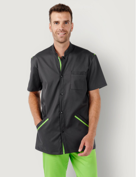 Blouse médicale homme Charly Ardoise-Bleu Océan  Made in France by Belissa 2