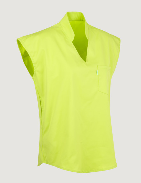 tunique médicale femme Iris - marque belissa - couleur vert anis - vue ghost