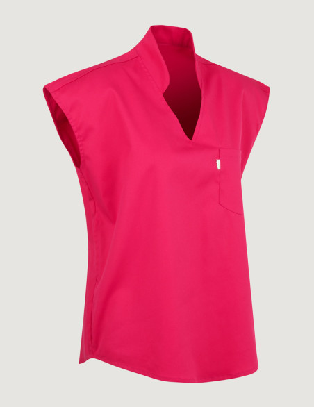 tunique médicale femme Iris - marque belissa - couleur framboise - vue ghost