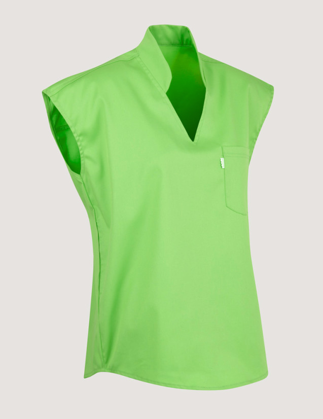 tunique médicale femme Iris - marque belissa - couleur vert pomme - vue ghost