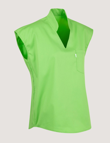 tunique médicale femme Iris - marque belissa - couleur vert pomme - vue ghost