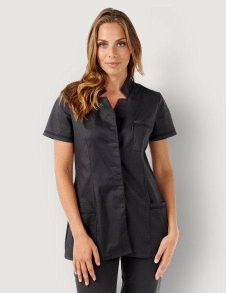 Blouse médicale Starla couleur ardoise pour femme - Made in France by Belissa - vue de face