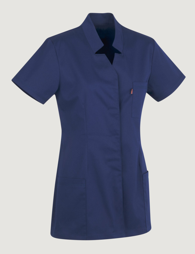 Blouse médicale femme Starla couleur marine - Vue ghost