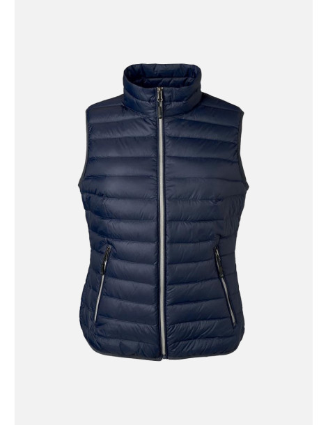 Gilet matelassé sans manche, bodywarmer pour femme couleur marine 2