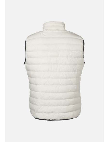 Gilet matelassé, bodywarmer, doudoune sans manche pour homme, couleur blanc - vue de dos ghost