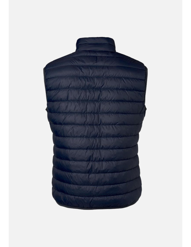 Gilet matelassé, bodywarmer, doudoune sans manche pour homme, couleur marine - vue de dos ghost Gilet matelassé, bodywarmer, doudoune sans manche pour homme, couleur marine - vue de dos ghost