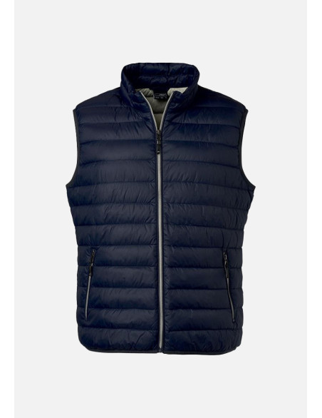 Gilet matelassé, bodywarmer, doudoune sans manche pour homme, couleur marine - vue de face ghost