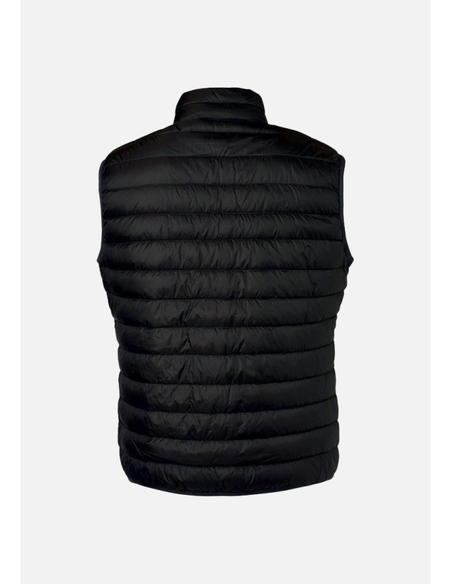 Gilet matelassé, bodywarmer, doudoune sans manche pour homme, couleur Noir - vue de dos ghost