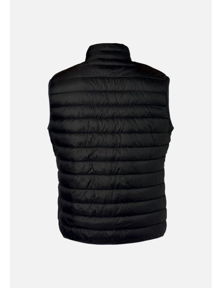 Gilet matelassé, bodywarmer, doudoune sans manche pour homme, couleur Noir - vue de dos ghost