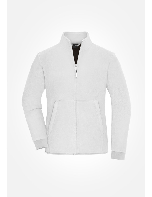 Veste polaire femme couleur blanc. Vue ghost. Veste polaire femme couleur blanc. Vue ghost.