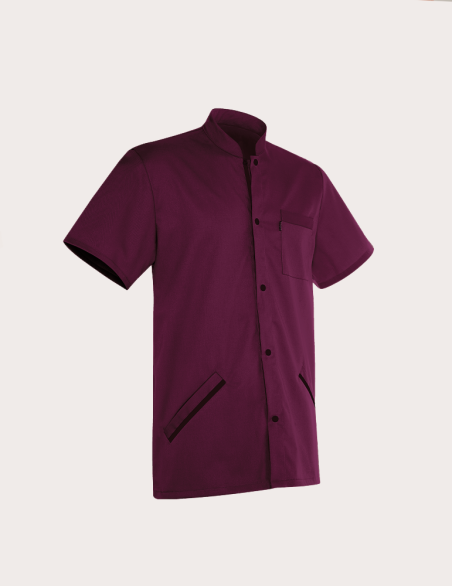 Blouse médicale homme Charly Cassis-Ardoise Made in France by Belissa