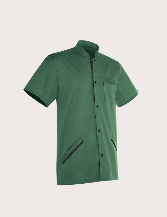 Blouse médicale homme Charly Kaki-Ardoise Made in France by Belissa