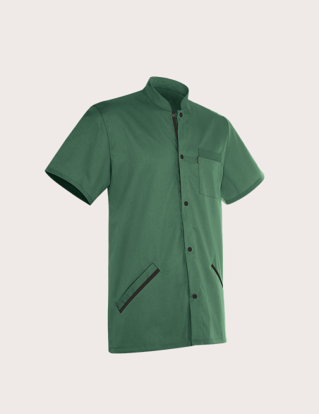 Blouse médicale homme Charly Kaki-Ardoise Made in France by Belissa