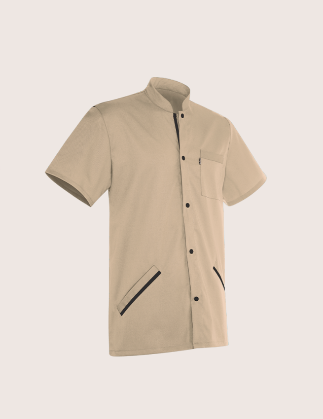 Blouse médicale homme Charly Sable-Ardoise Made in France by Belissa