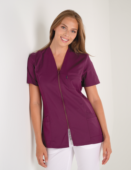 Blouse médicale femme Louise Cassis Made in France by Belissa