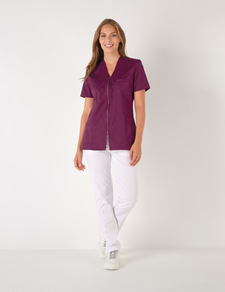 Blouse médicale femme Louise Cassis Made in France by Belissa