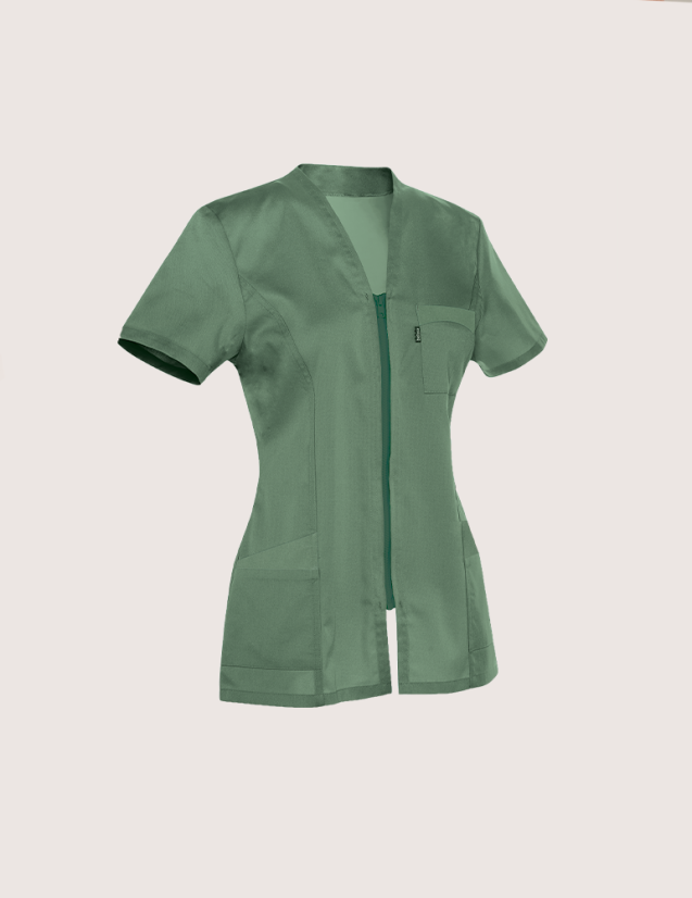 Blouse médicale femme Louise Kaki Made in France by Belissa