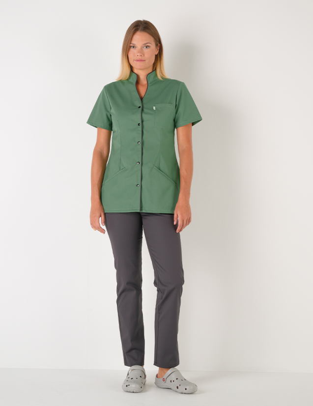 Blouse médicale femme Matilda Kaki-Ardoise by Belissa