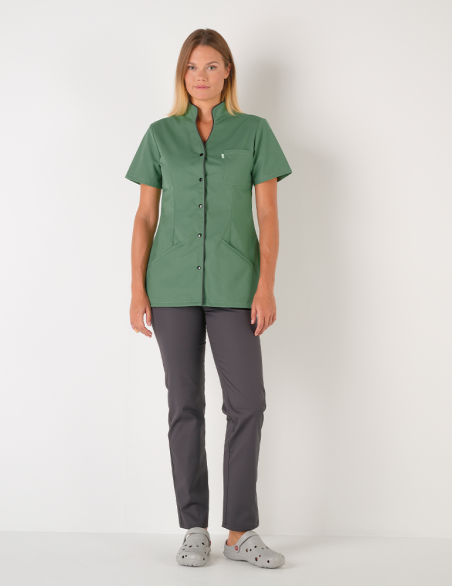 Blouse médicale femme Matilda Kaki-Ardoise by Belissa