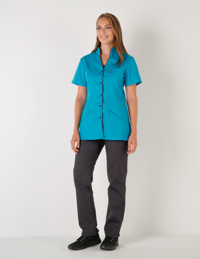 Blouse médicale femme Matilda Bleu océan-Ardoise by Belissa Blouse médicale femme Matilda Bleu océan-Ardoise by Belissa