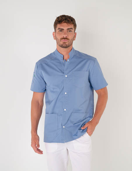 Blouse médicale Couleur pour homme Sam Bleu ciel by Belissa