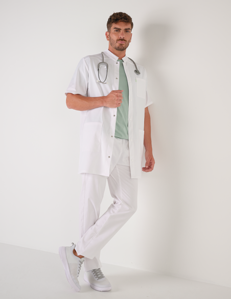 AMY - Blouse médicale blanche mixte