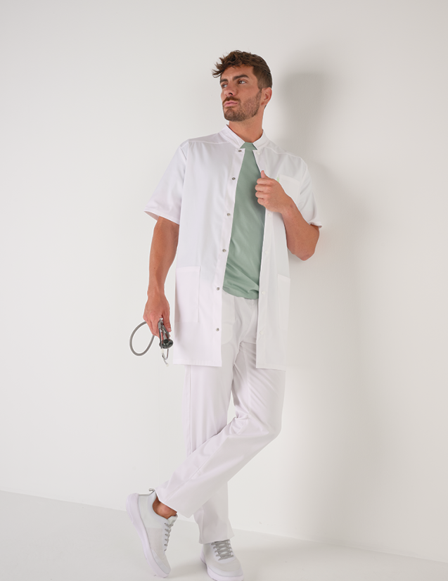 AMY - Blouse médicale blanche mixte