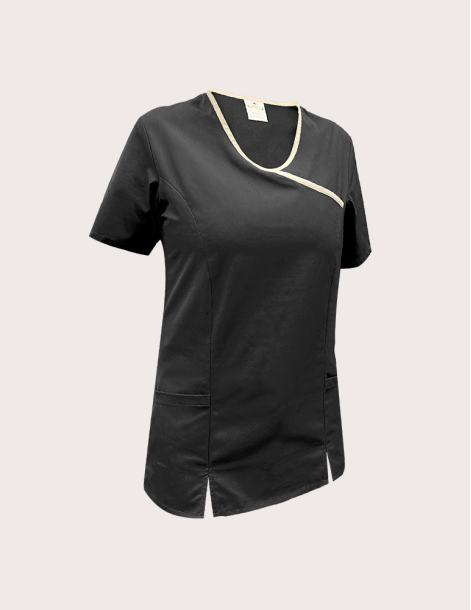 EVE - Blouse médicale femme "Couleur/cassis-sable" 2