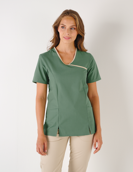 EVE - Blouse médicale femme "Couleur/kaki-sable"