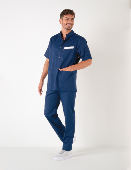 ROMEO - Blouse médicale homme "Marine/Blanc"