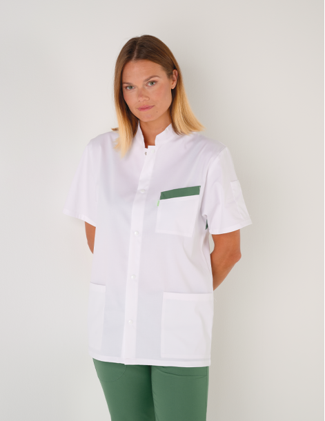 ROMEO - Blouse médicale homme "Blanc/Kaki"