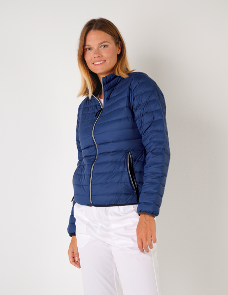 Gilet matelassé sans manche, bodywarmer pour femme couleur marine