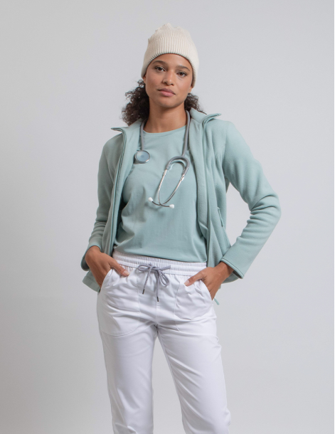 Veste micro polaire Femme sauge 2