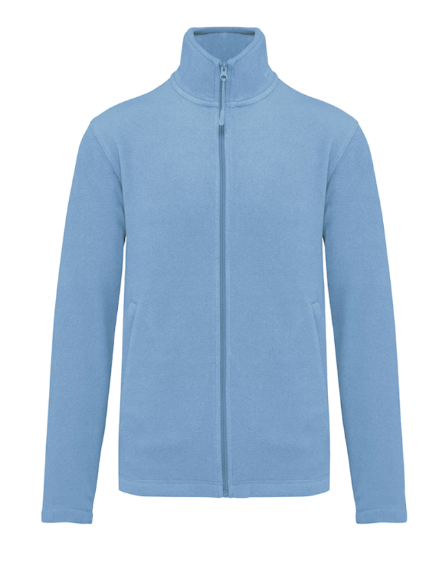 Veste micro polaire Homme bleu ciel