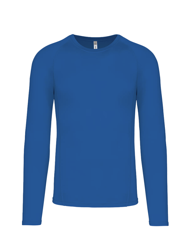 T-shirt double peau manches longues unisexe royal blue