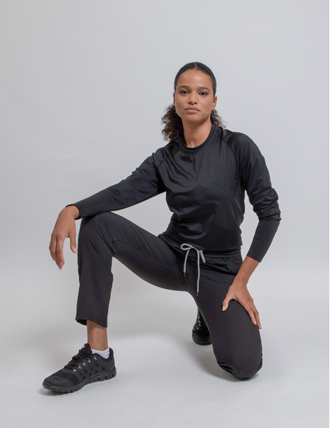 T-shirt double peau manches longues unisexe noir 2