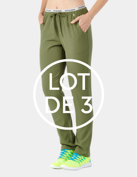 Pantalon médical femme - couleur marine - vue de face - Marque Fit for Work by Belissa - Collection Medical sportswear 2