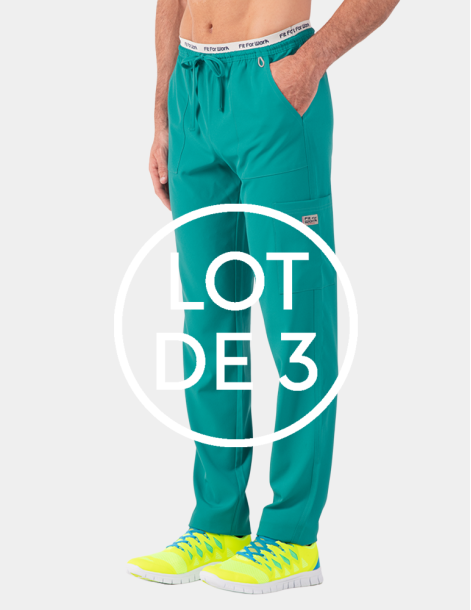 Pantalon médical marine - Vue de face - Marque Fit for Work by Belissa - Medical sportswear 2